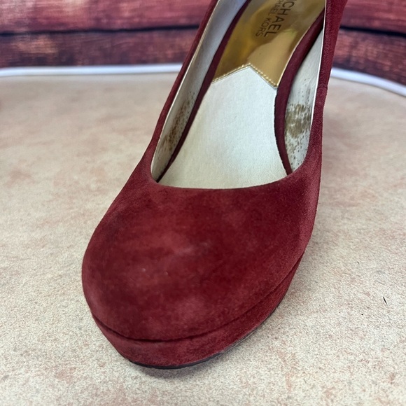 Michael Kors Merlot Suede Platform Pumps - Picture 13 of 16